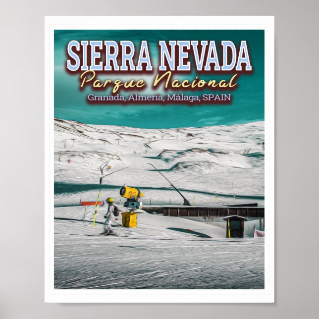POSTER PARQUE NACIONAL DE SIERRA NEVADA - ESPANHA ANDALUS (Frente)