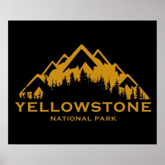 Poster parque nacional de yellowstone