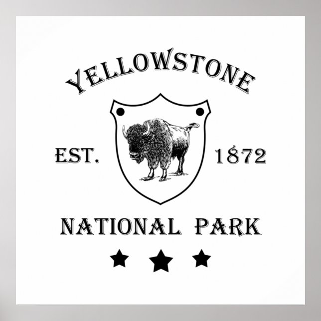 Poster Parque Nacional de Yellowstone (Frente)