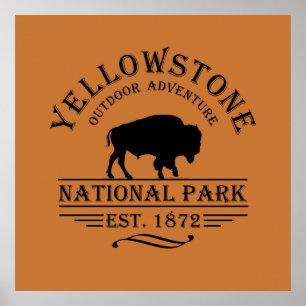 Poster parque nacional de yellowstone