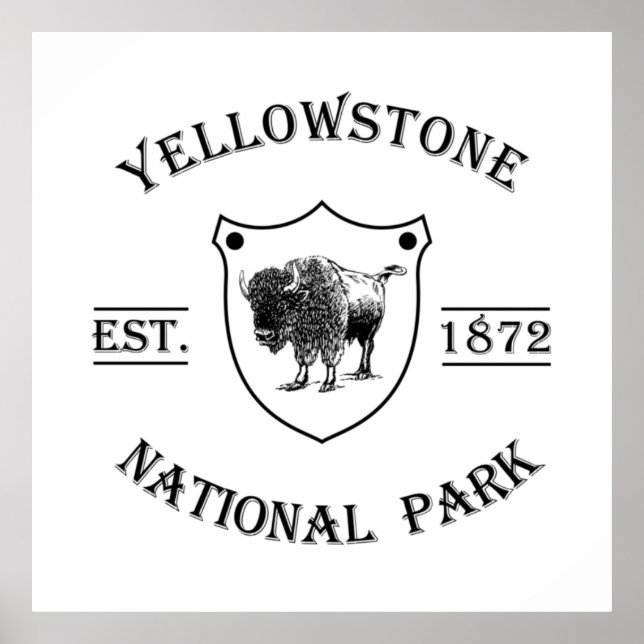 Poster parque nacional de yellowstone (Frente)