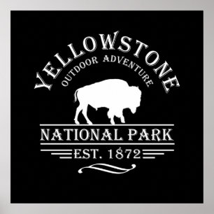 Poster parque nacional de yellowstone