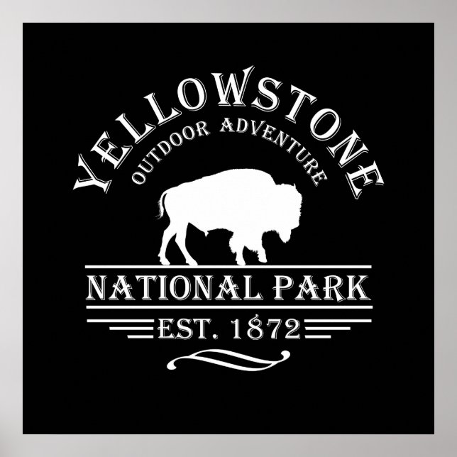 Poster Parque nacional de Yellowstone (Frente)