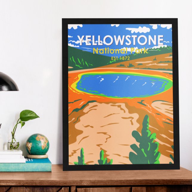 Poster Parque Nacional de Yellowstone Grand Prismatic Spr (Criador carregado)
