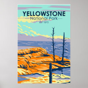 Poster Parque Nacional de Yellowstone Mammoth Hot Springs