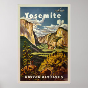 Poster Parque Nacional de Yosemite Montanhas Nacional de