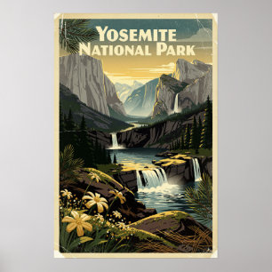 Poster Parque Nacional de Yosemite Retro