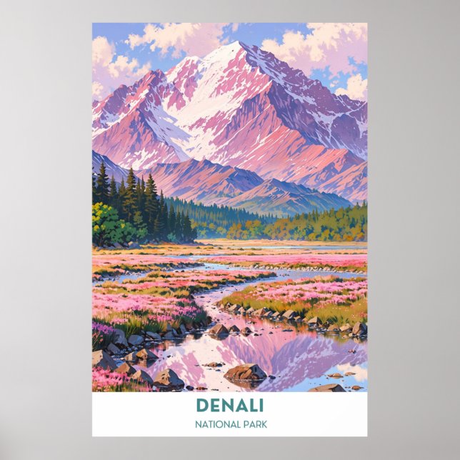 Poster Parque Nacional Denali - Alasca (Frente)