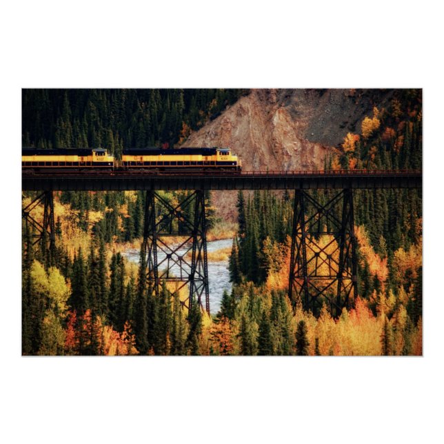 Pôster Parque Nacional Denali e Preservação dos EUA Alasc (Frente)