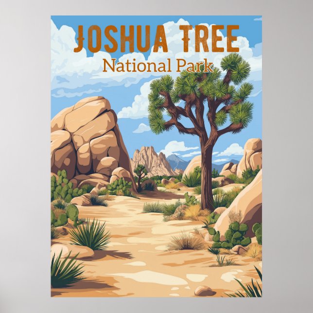 Poster Parque Nacional do Joshua Tree (Frente)