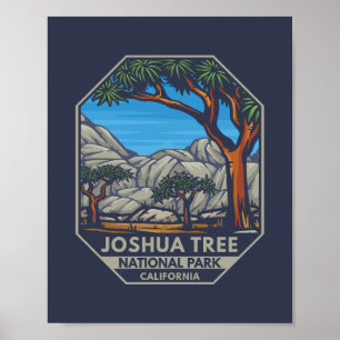 Poster Parque Nacional do Joshua Tree - Emblem