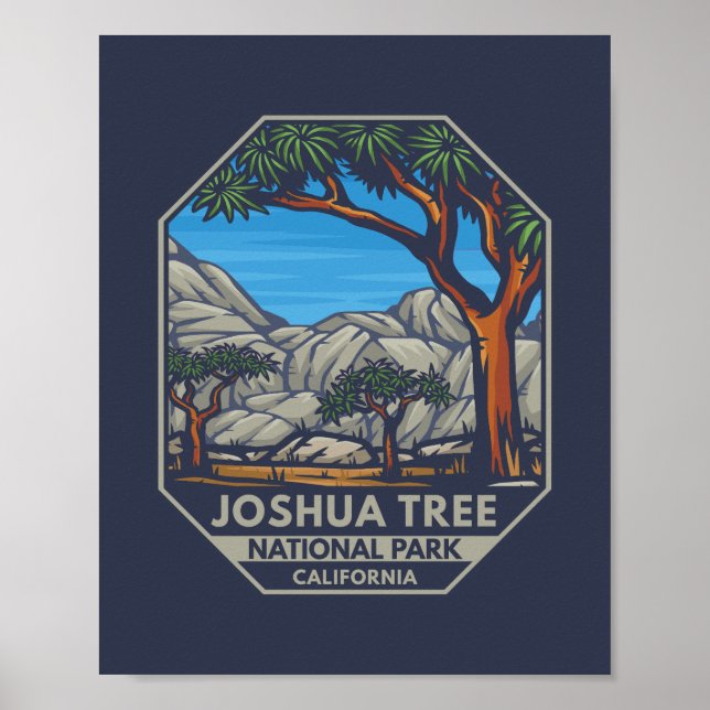 Poster Parque Nacional do Joshua Tree - Emblem (Frente)