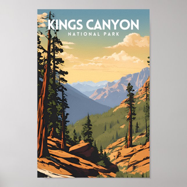 Poster Parque Nacional do Kings Canyon (Frente)