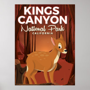 Pôster Parque Nacional do Kings Canyon na Califórnia