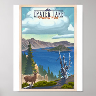 Poster Parque Nacional do Lago Crater Trabalho de arte