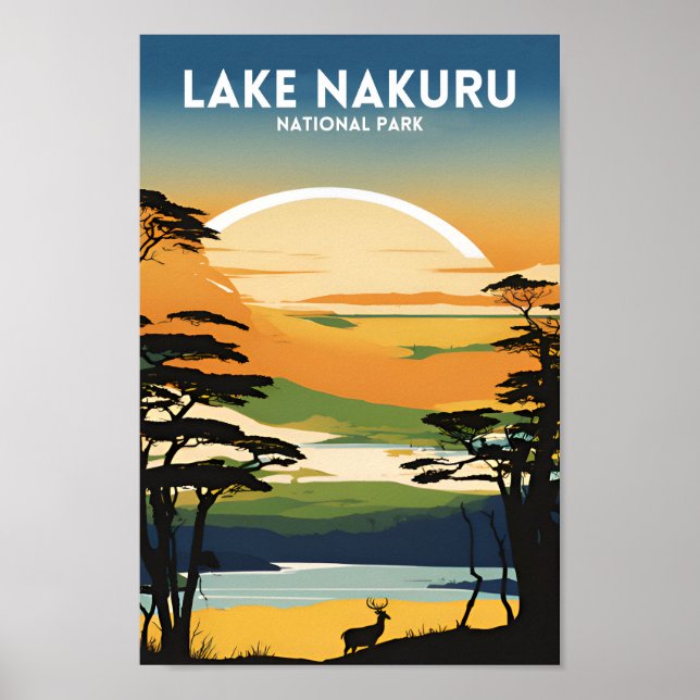 Poster Parque Nacional do Lago Nakuru (Frente)