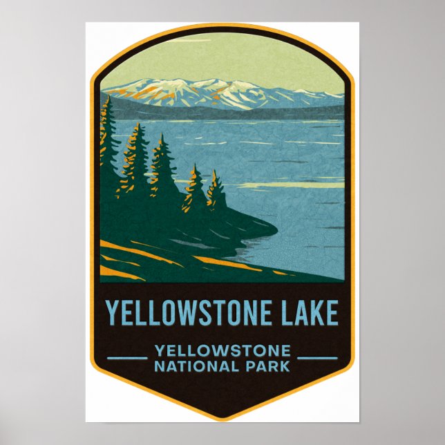 Poster Parque Nacional do Lago Yellowstone (Frente)