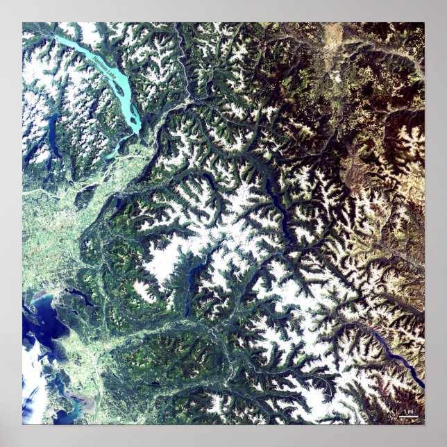 Poster Parque Nacional do North Cascades, Imagem por Saté (Frente)