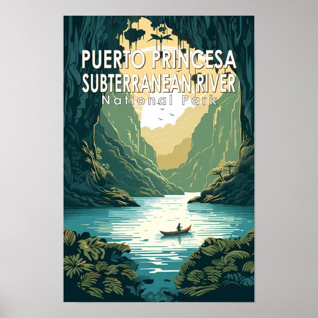 Poster Parque Nacional do Rio Subterrâneo de Puerto Princ (Frente)