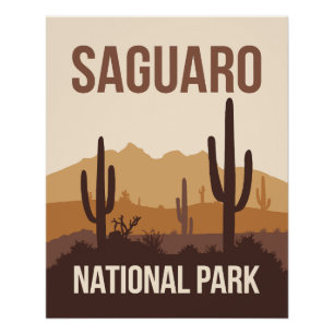 Pôster Parque Nacional do Saguaro - Viagem mínima