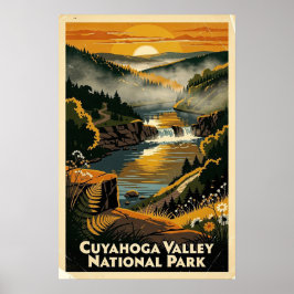 Poster Parque Nacional do Vale de Cuyahoga Retro