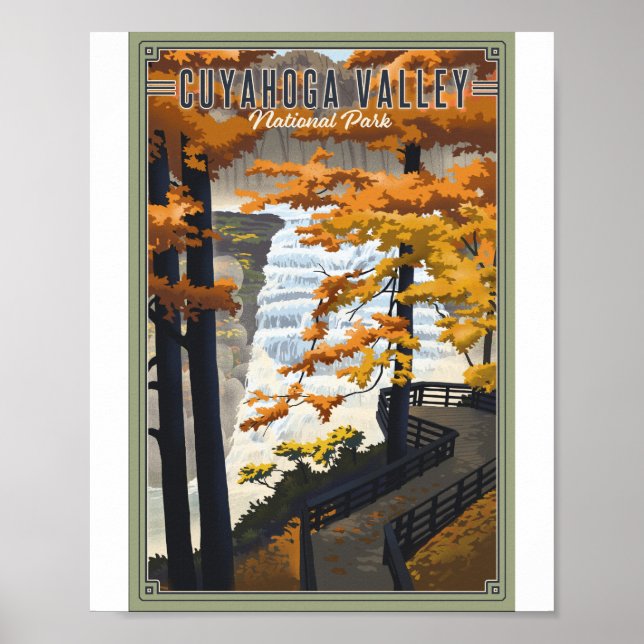 Poster Parque Nacional do Vale do Cuyahoga Litho Trabalho (Frente)