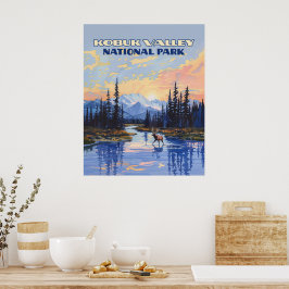 Poster Parque Nacional do Vale do Kobuk, Alasca, desde o