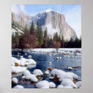 Pôster Parque Nacional do Yosemite de inverno
