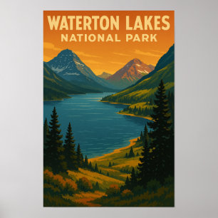 Poster Parque Nacional dos Lagos Waterton