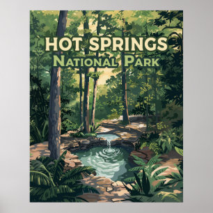 Poster Parque Nacional dos Primaveras Quentes - Arkansas