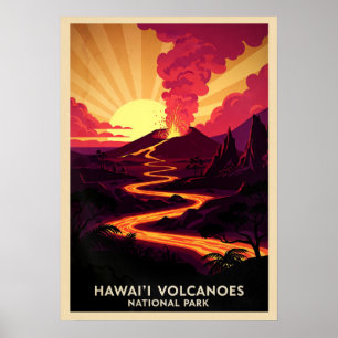 Poster Parque Nacional dos Vulcões do Havaí V03