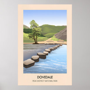 Poster Parque Nacional Dovedale Peak District Viagens Mod