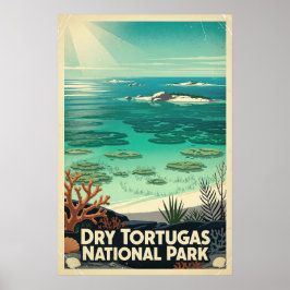 Poster Parque Nacional Dry Tortugas Retro