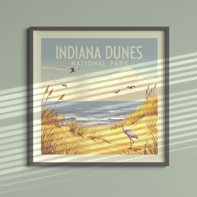 Poster Parque Nacional Dunas de Indiana Antigo  (Criador carregado)