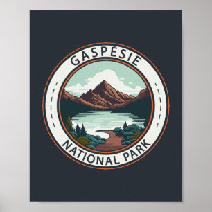 Poster Parque Nacional Gaspésie Canadá Emblema