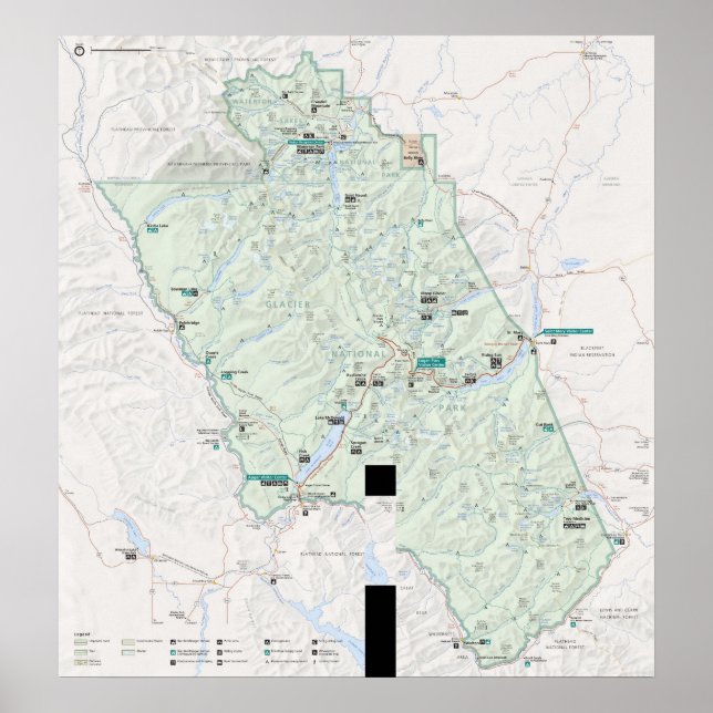 Poster Parque Nacional Glacier (Frente)