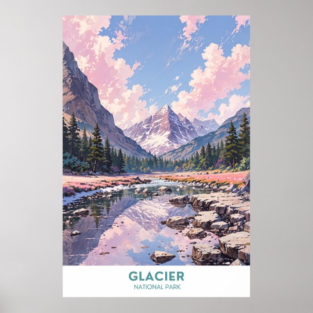 Poster Parque Nacional Glacier (Frente)