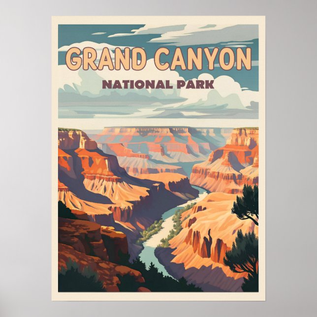Poster Parque Nacional Grand Canyon - Uma Maravilha Natur (Frente)
