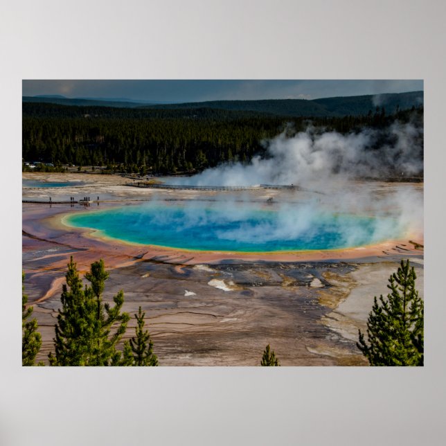 Poster Parque Nacional Grand Prismatic Primavera Yellowst (Frente)