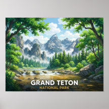 Parque Nacional Grand Teton  | Paisagem de Anime