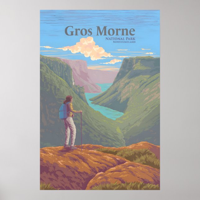 Poster Parque Nacional Gros Morne Terra Nova Canadá (Frente)