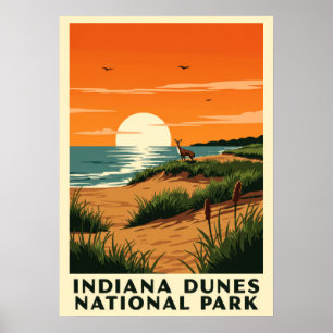 Poster Parque Nacional Indiana Dunes V02