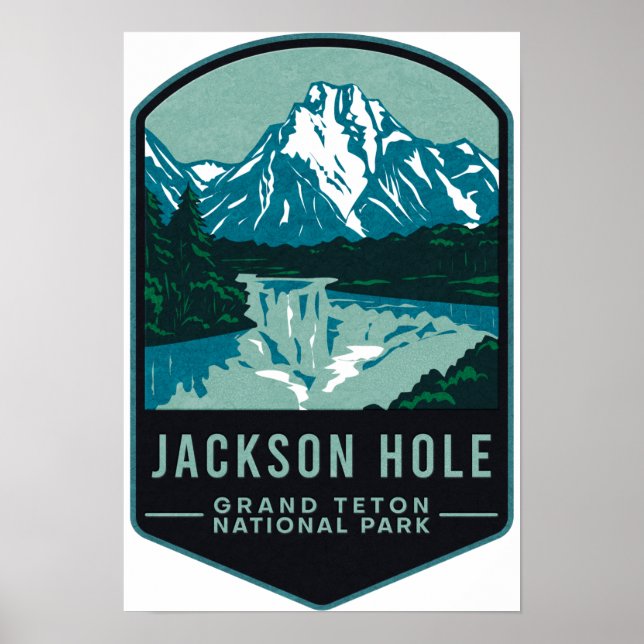 Poster Parque Nacional Jackson Hole Grand Teton (Frente)