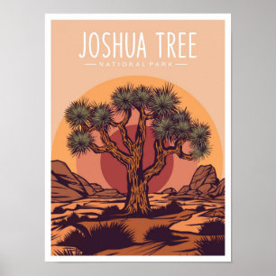 Poster Parque Nacional Joshua Tree Califórnia EUA Viagem