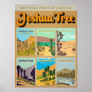 Poster Parque Nacional Joshua Tree Califórnia Marco Histó