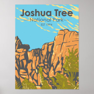 Poster Parque Nacional Joshua Tree O Burrito Excelente