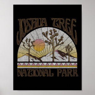 Poster Parque Nacional Joshua Tree Vintage Retro Ca Outdo