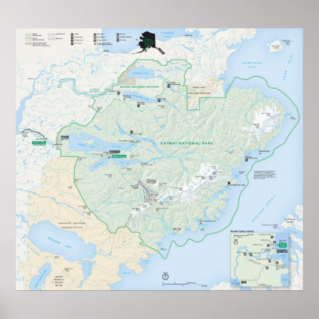 Pôster Parque Nacional Katmai (Frente)