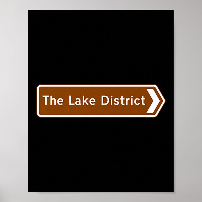 Poster Parque Nacional Lake District, Estrada Turística d (Frente)