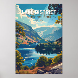 Poster Parque Nacional Lake District Inglaterra Viagem Ar